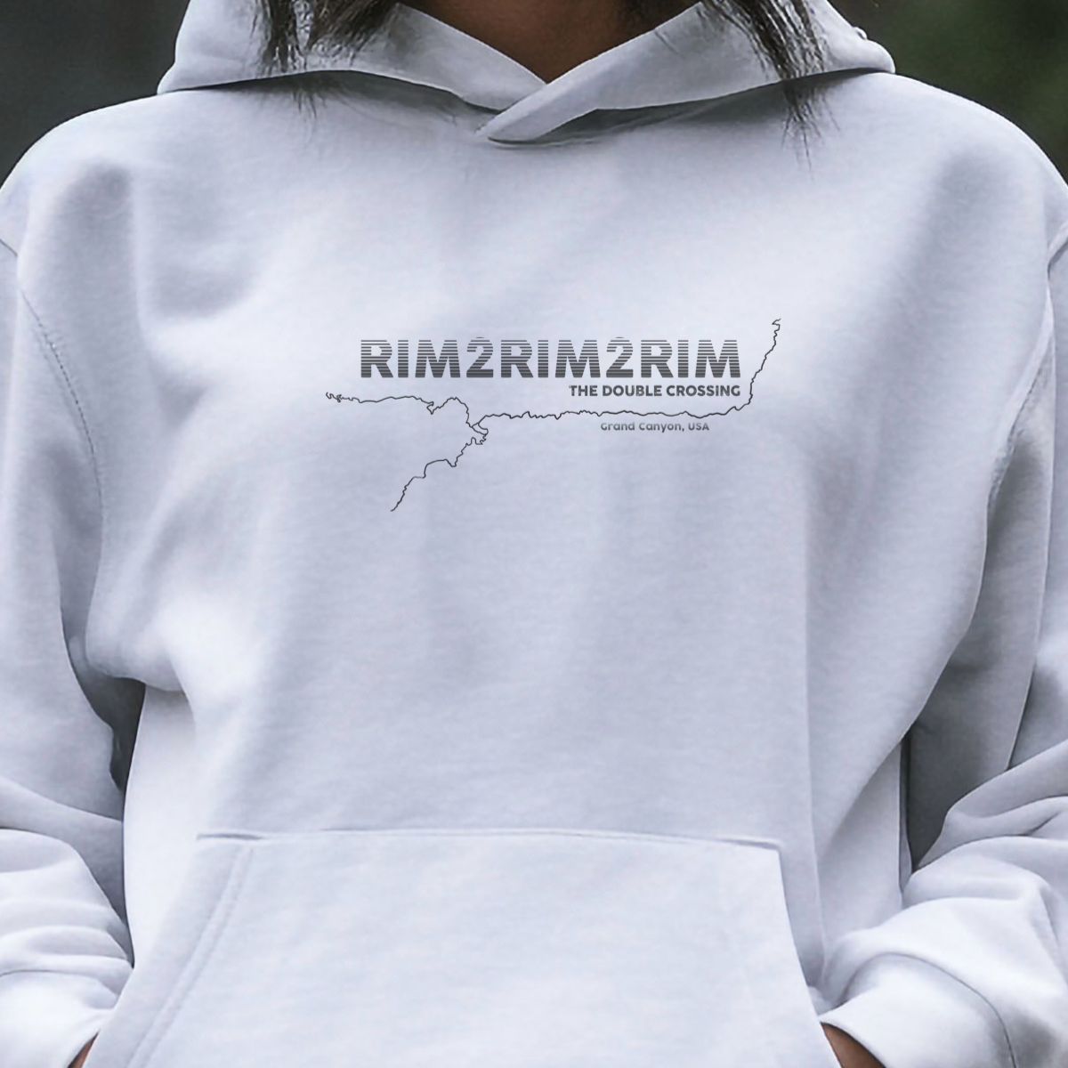 Rim2Rim2Rim Map Soft & Comfy Unisex Hoodie