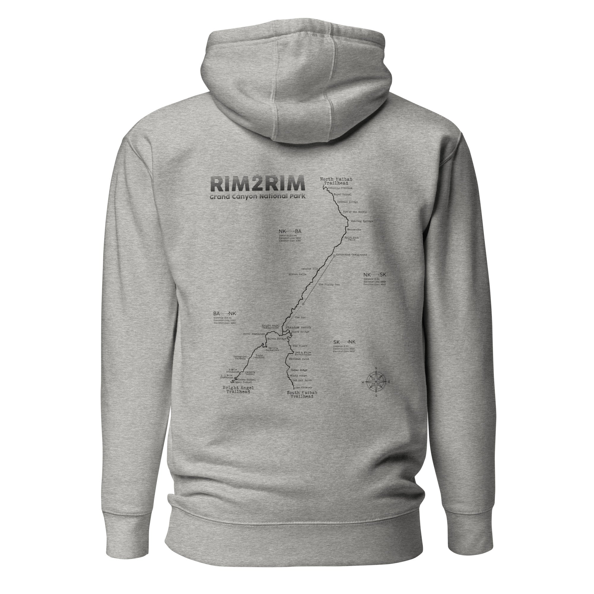 Rim2Rim - The Full Route Soft & Comfy Unisex Hoodie