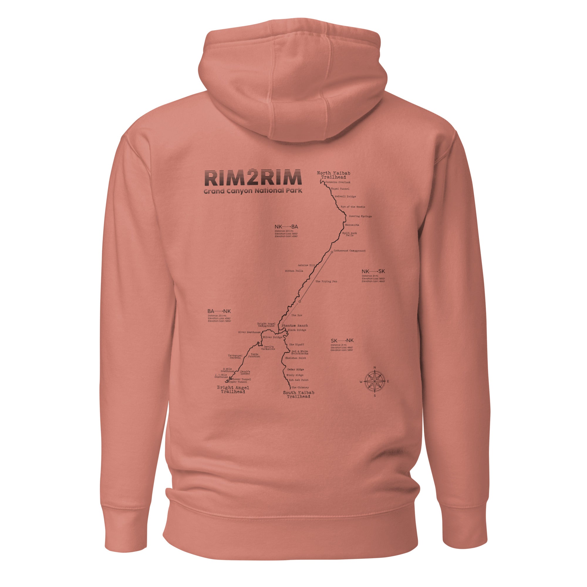 Rim2Rim - The Full Route Soft & Comfy Unisex Hoodie