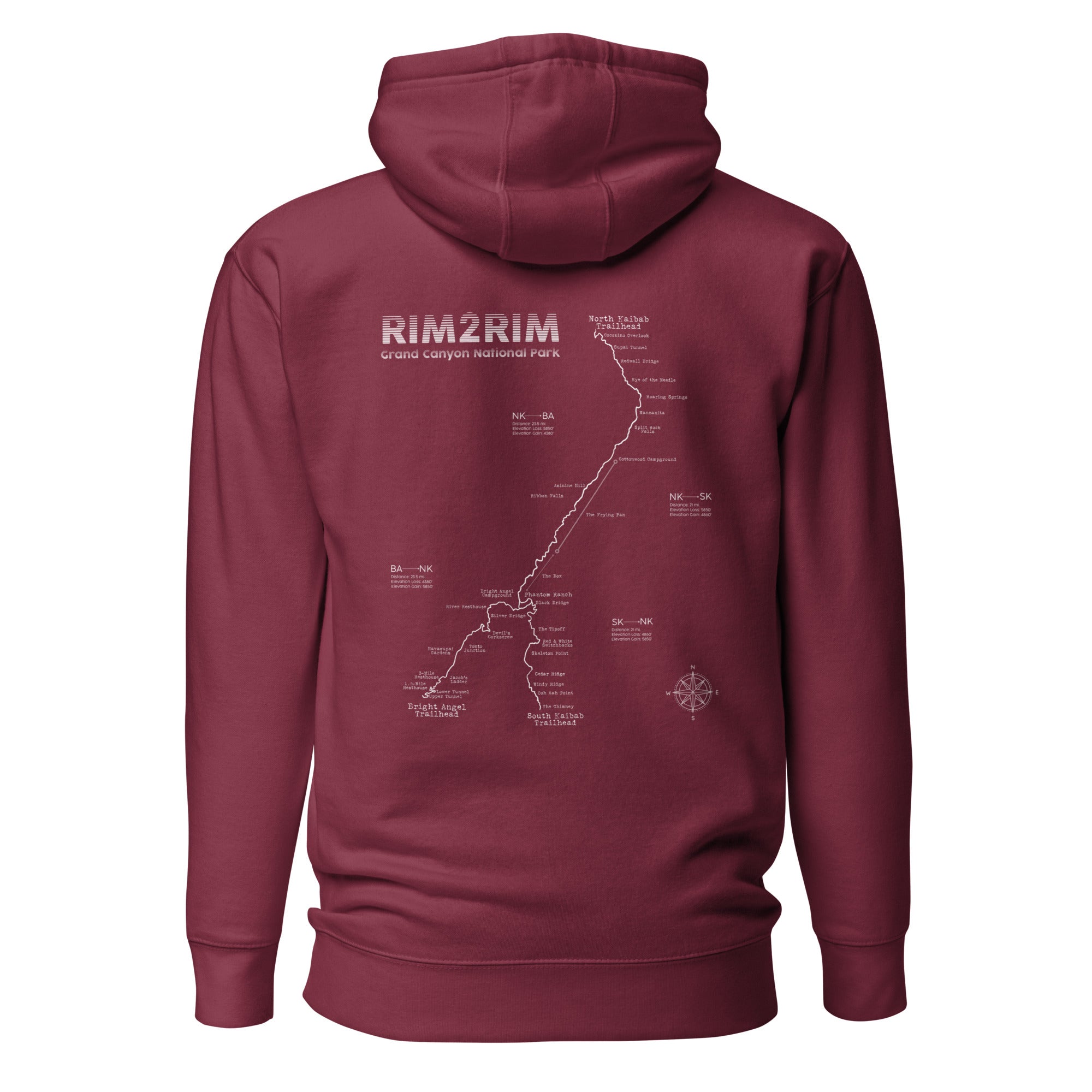 Rim2Rim - The Full Route Soft & Comfy Unisex Hoodie