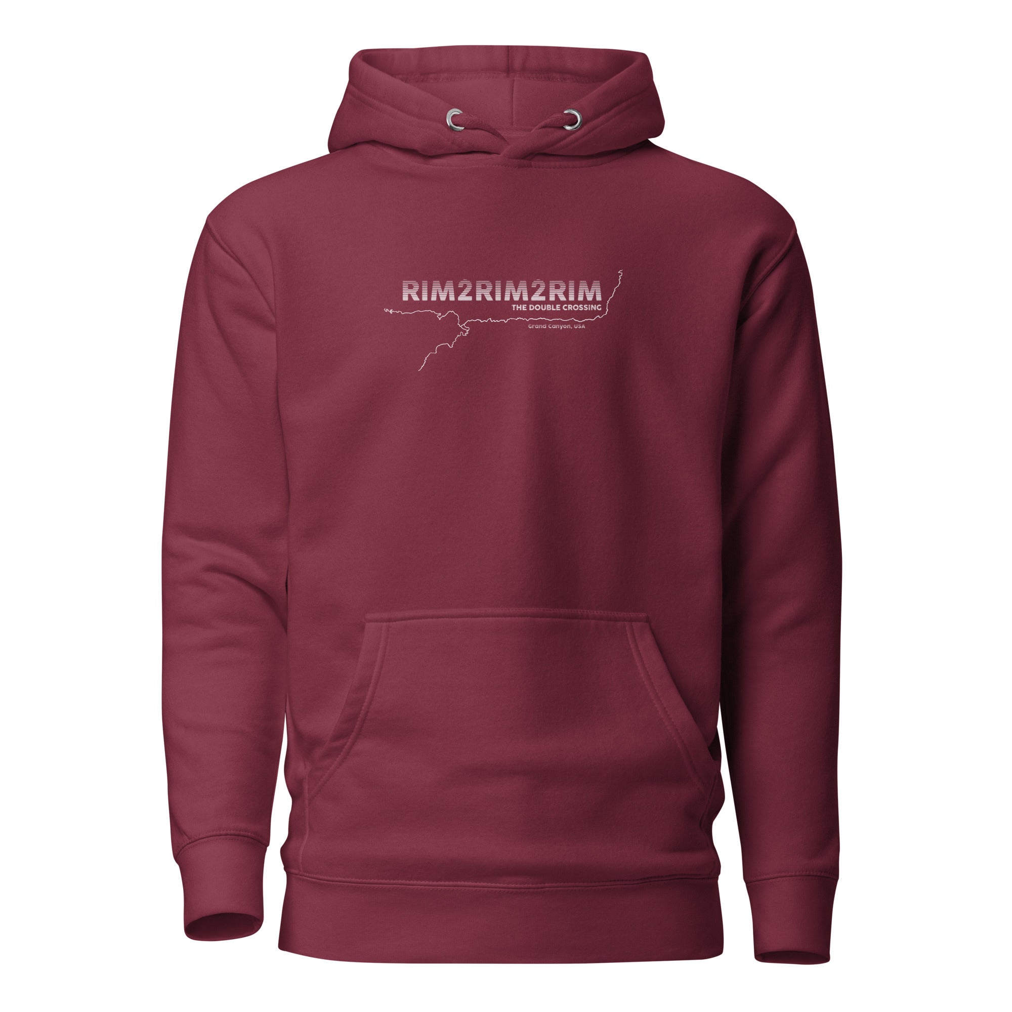 Rim2Rim2Rim Map Soft & Comfy Unisex Hoodie