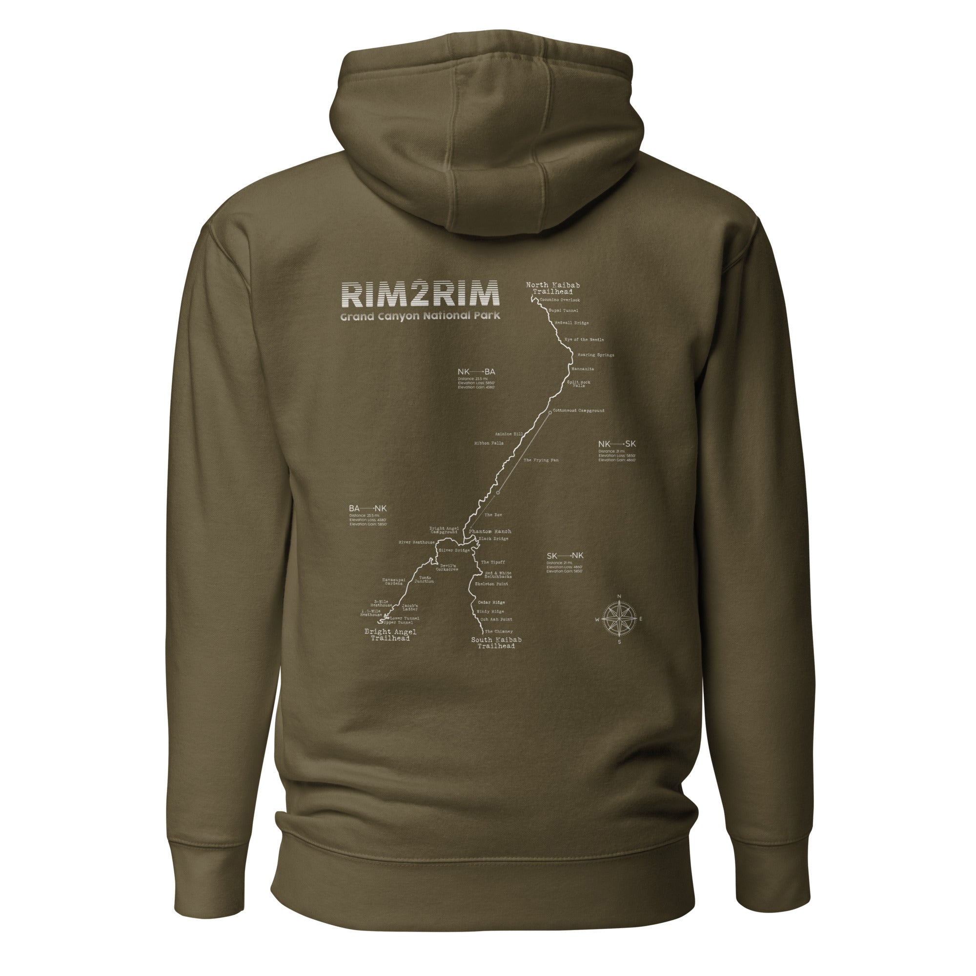 Rim2Rim - The Full Route Soft & Comfy Unisex Hoodie