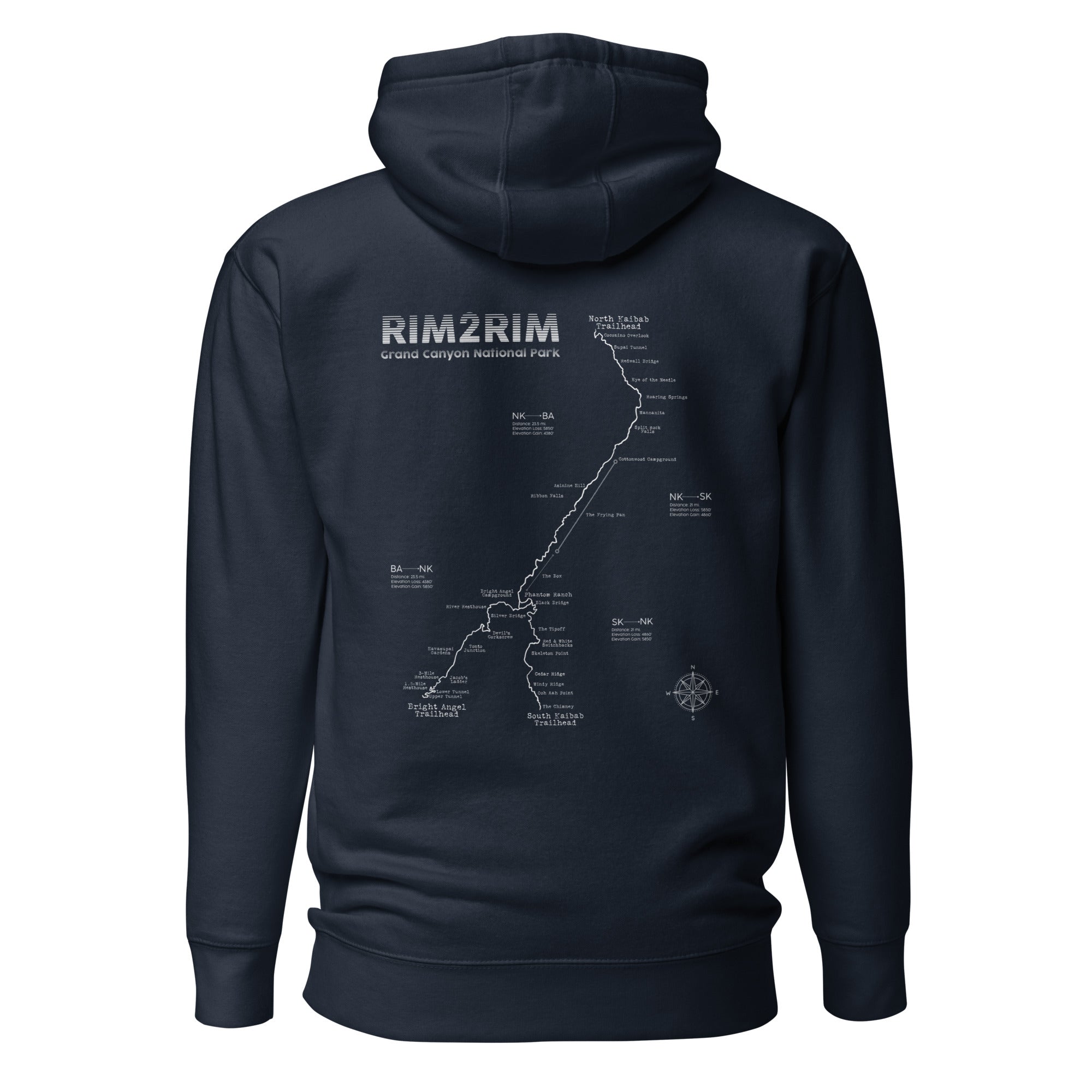 Rim2Rim - The Full Route Soft & Comfy Unisex Hoodie