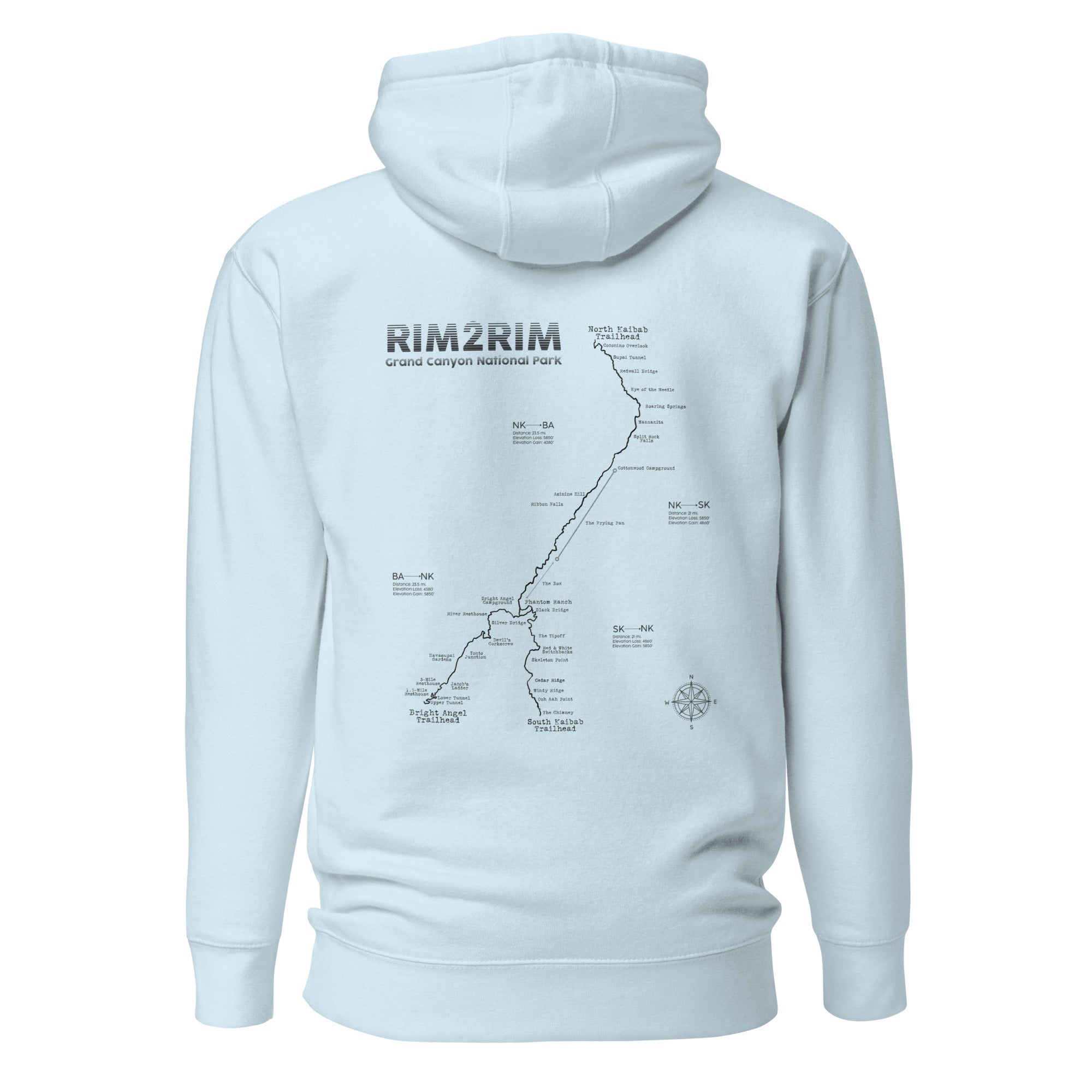 Rim2Rim - The Full Route Soft & Comfy Unisex Hoodie