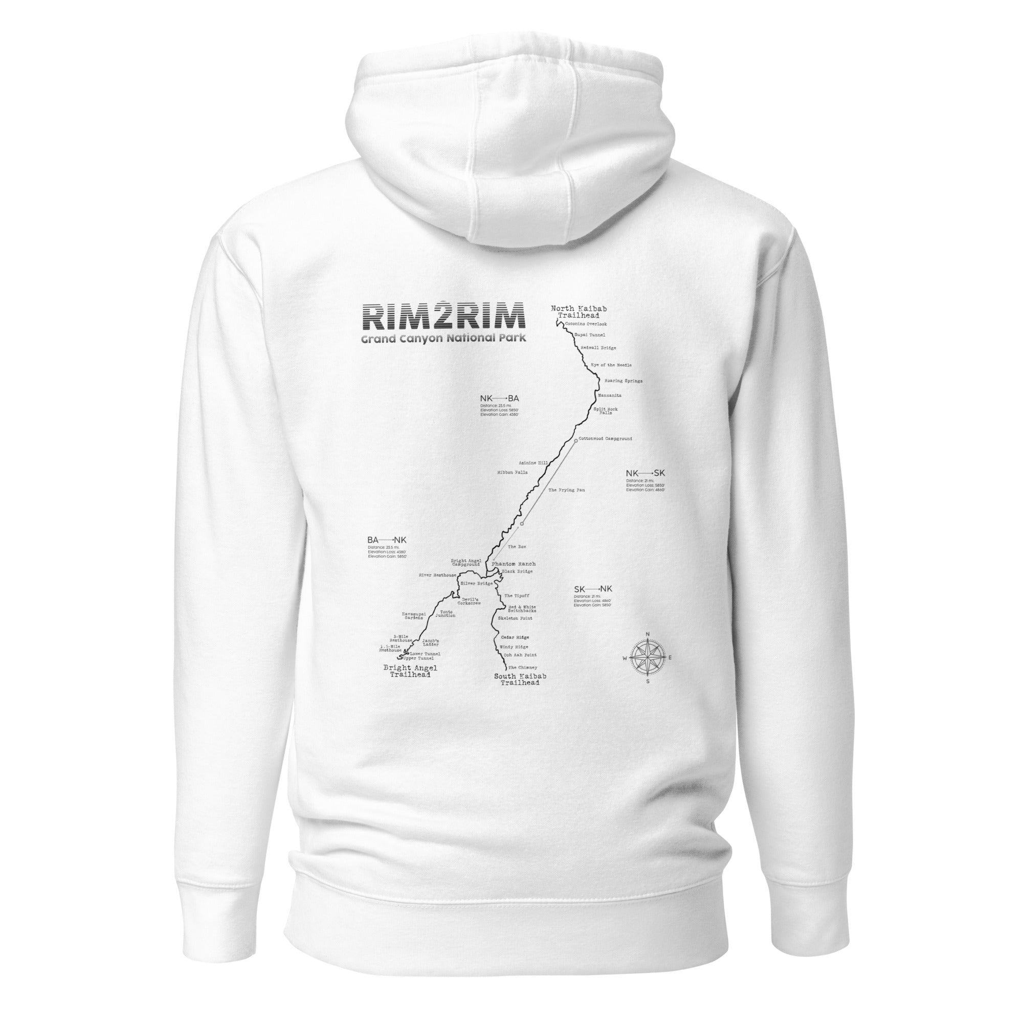 Rim2Rim - The Full Route Soft & Comfy Unisex Hoodie