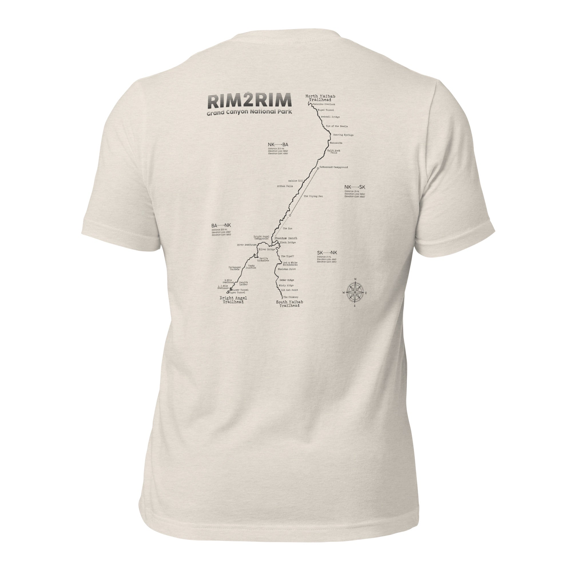 Rim2Rim - The Full Route Unisex Tee