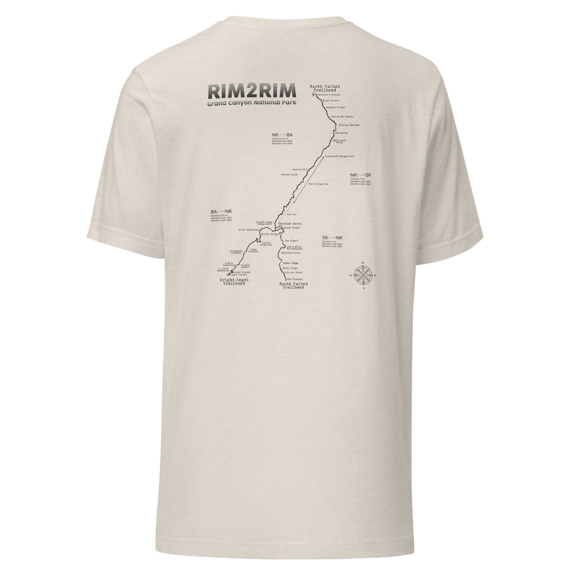 Rim2Rim - The Full Route Unisex Tee