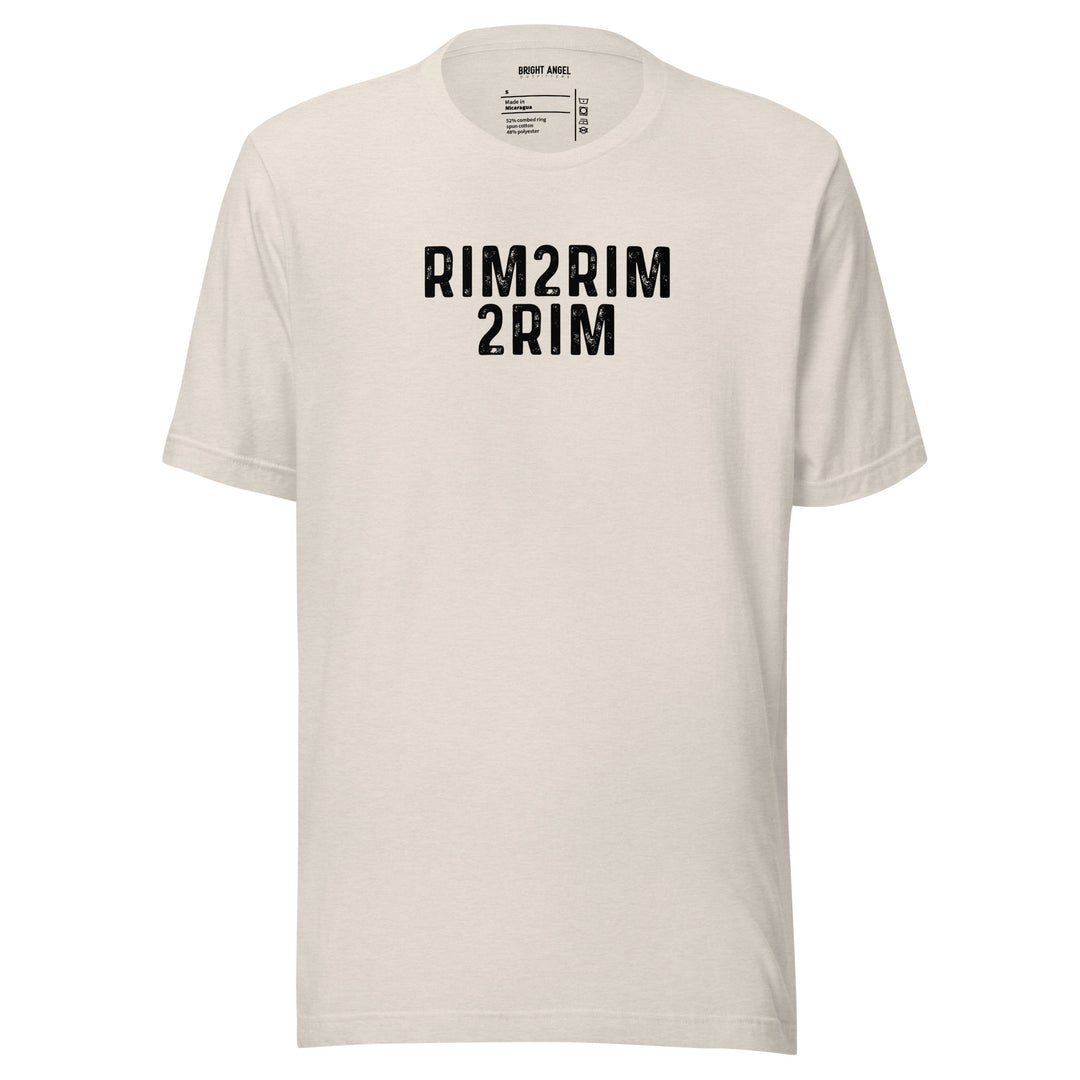 Rim2Rim2Rim (Double Crossing) Distressed Print Unisex Tee