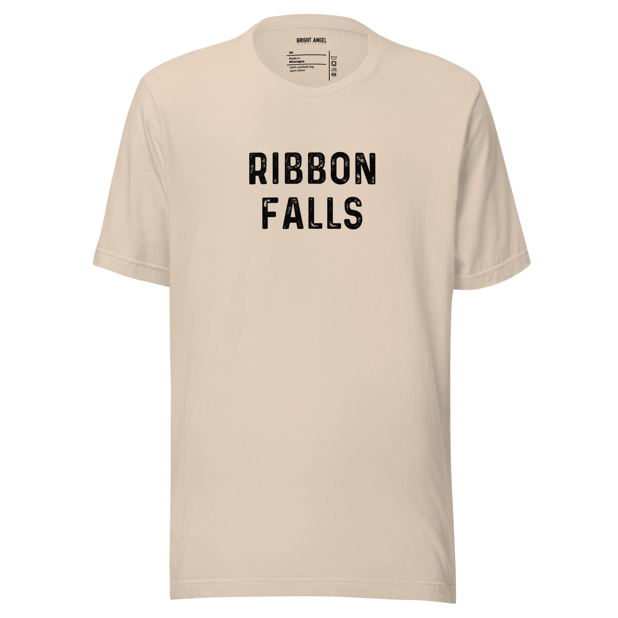 Ribbon Falls Distressed Script Unisex Tee